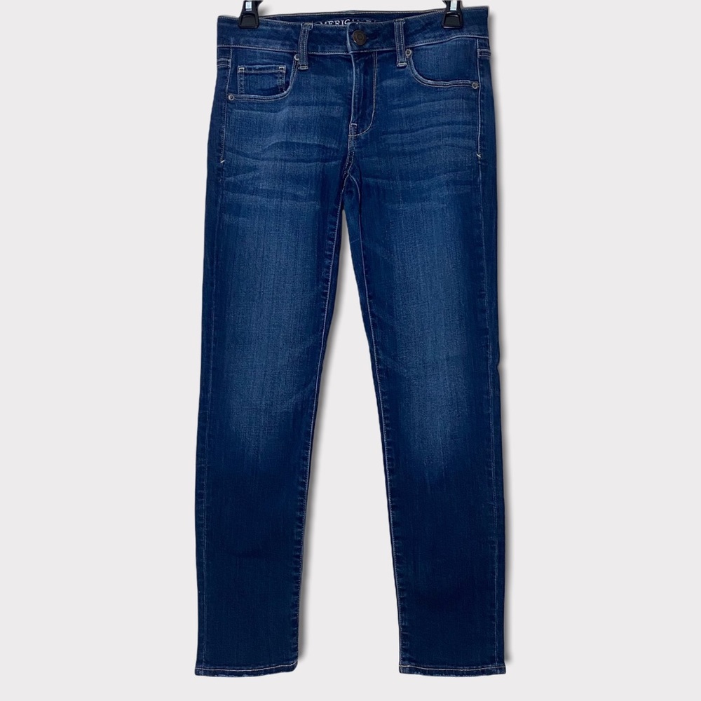 American Eagle | Womens 4 Short | Dark Wash | Super Stretch Skinny Jeans